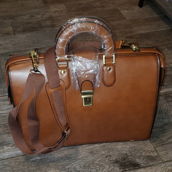 Banuce Vintage Leather Briefcase/Doctor Bag